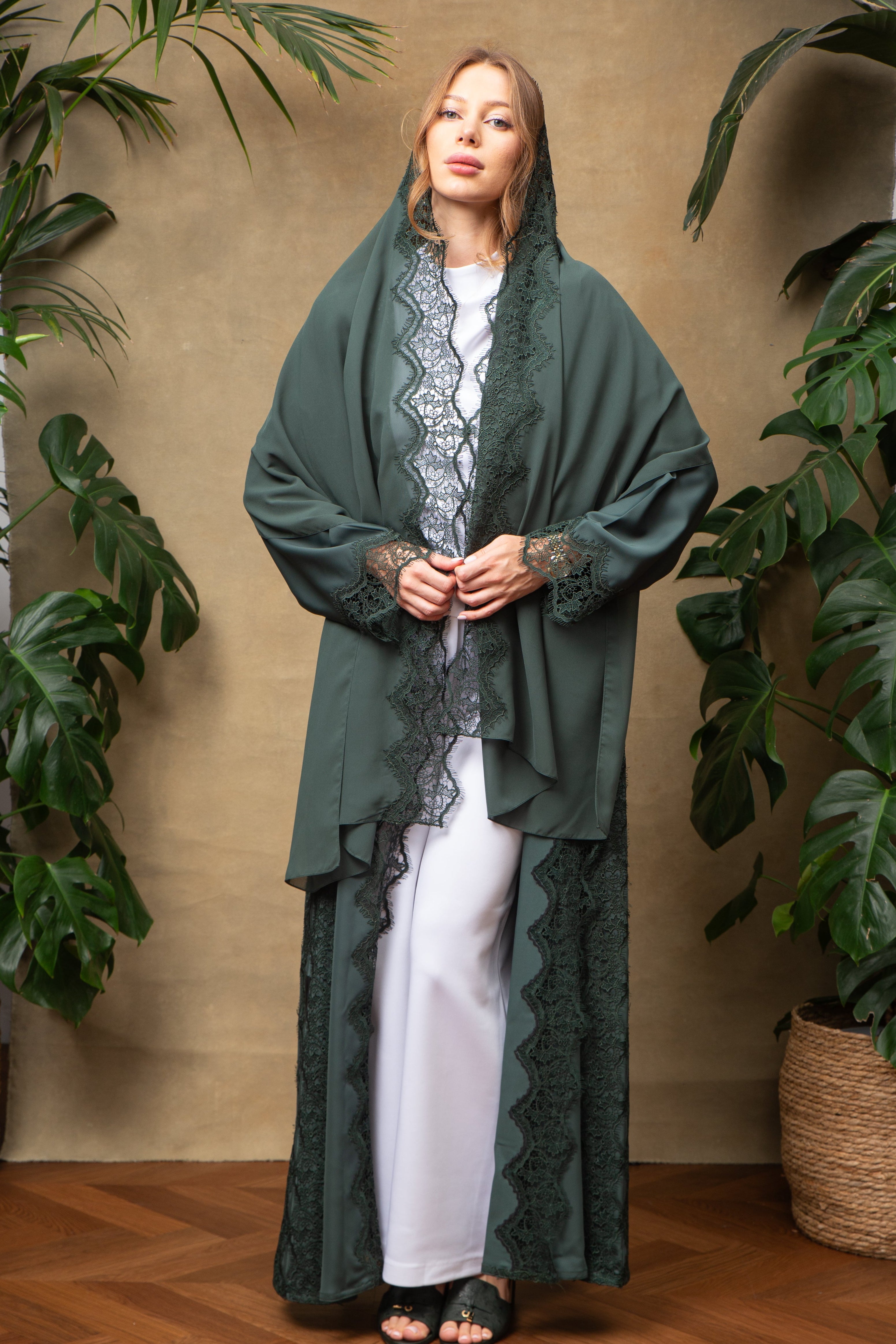 Juliet in Forest Lace Abaya