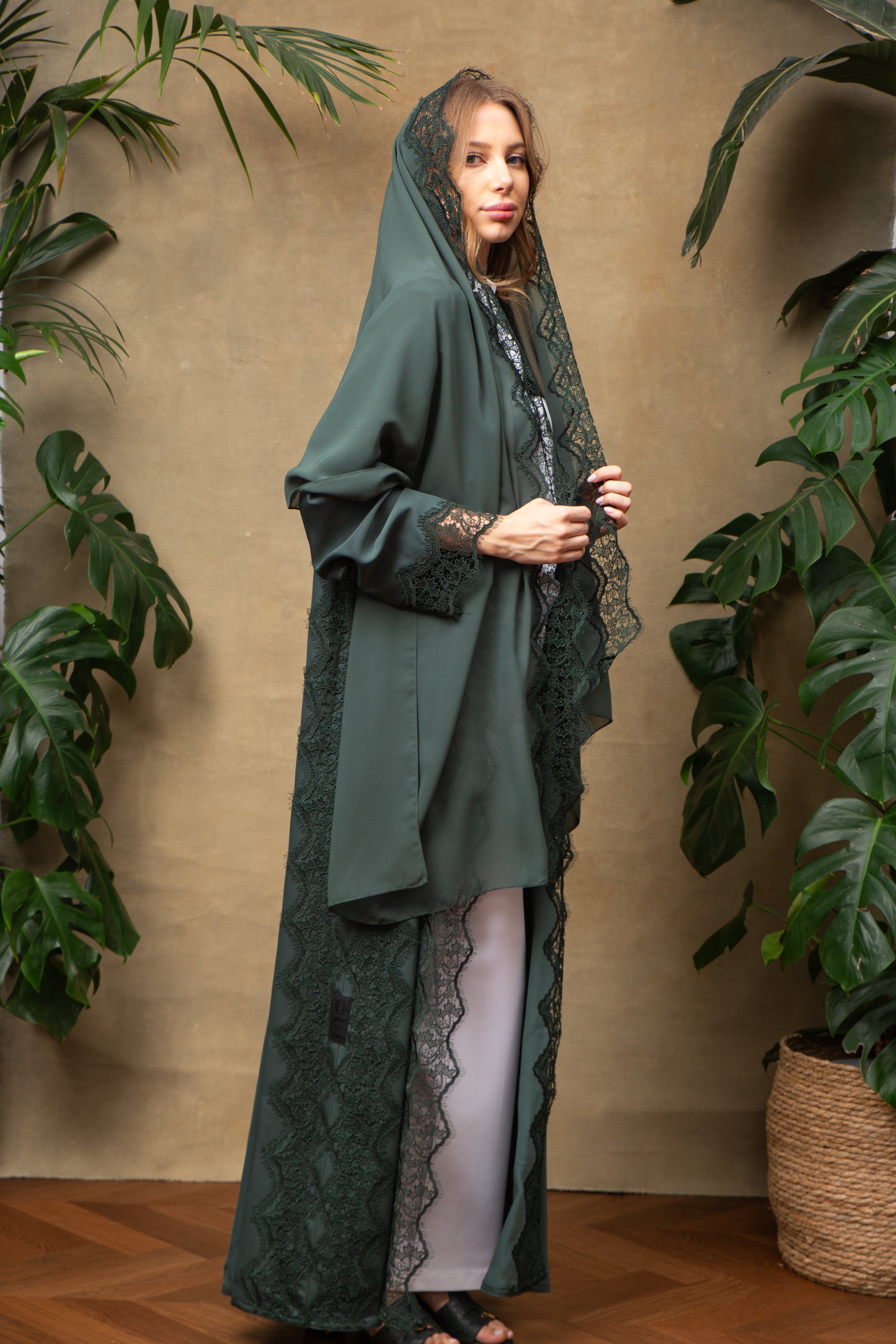Juliet in Forest Lace Abaya