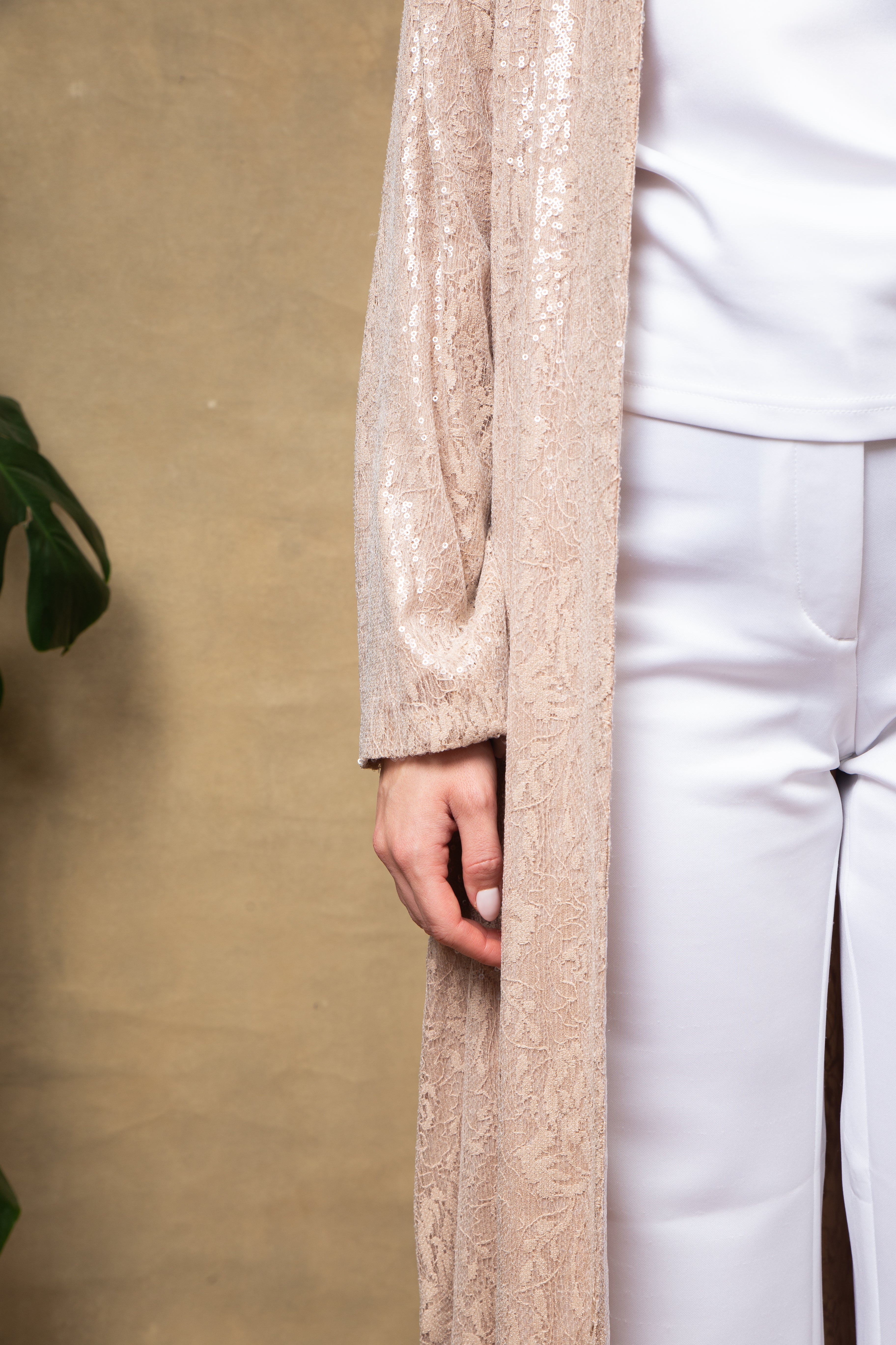 Lina in Champagne Abaya