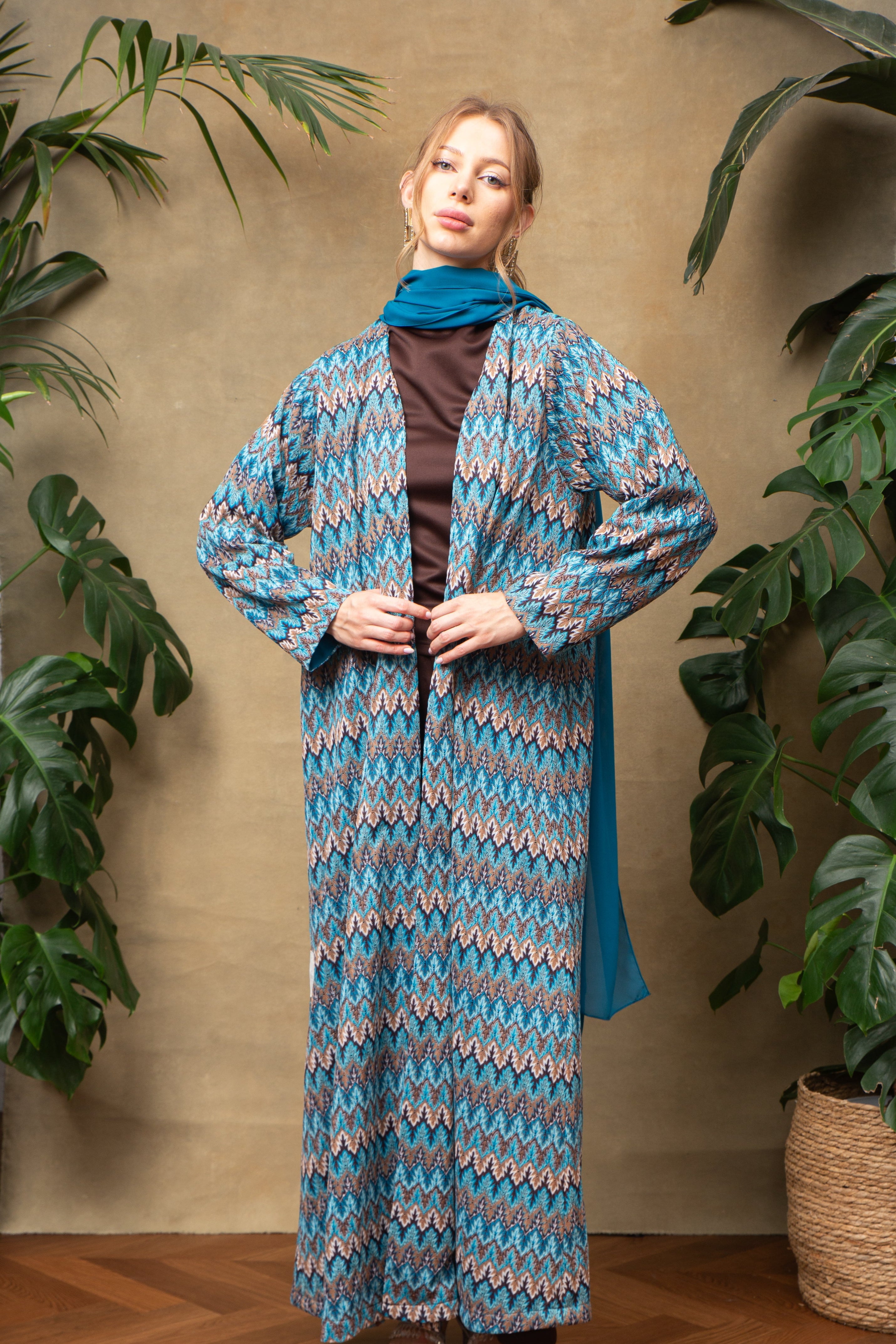 Ayla in Blue Abaya