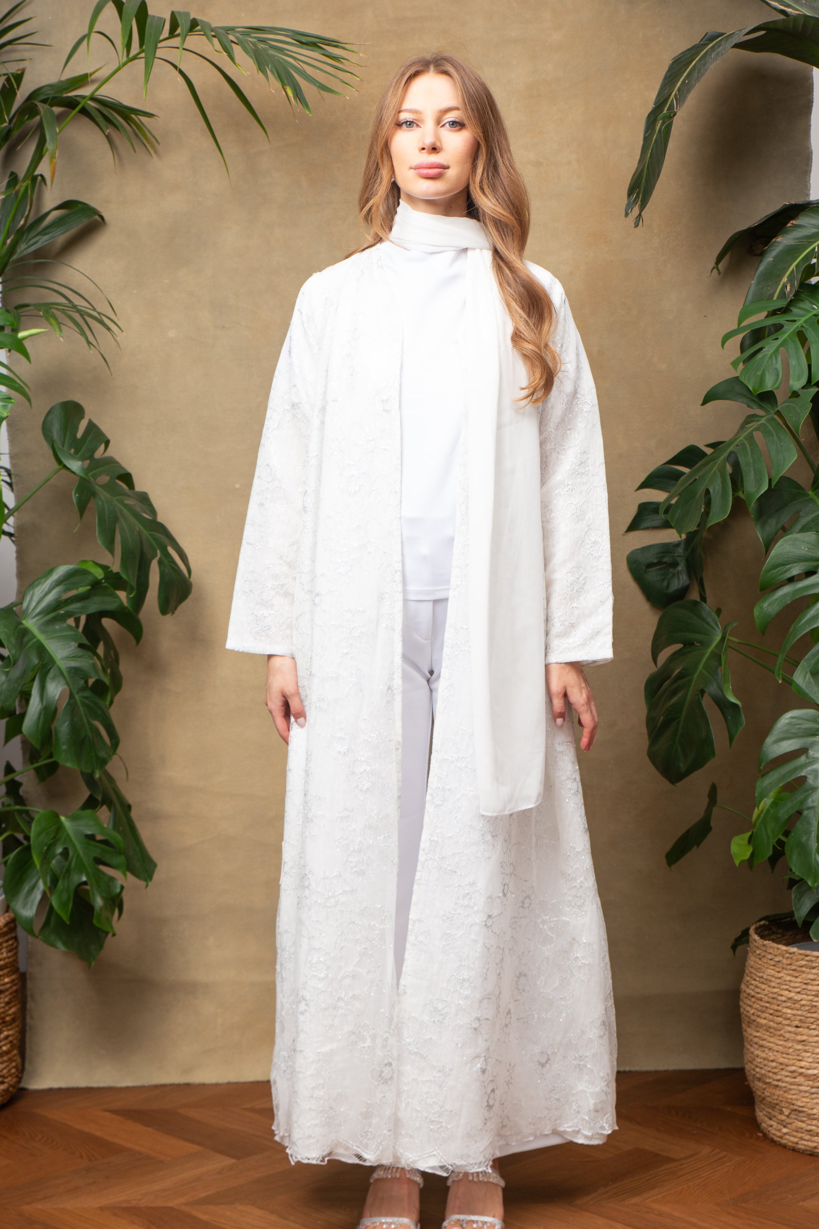 Lina in White Abaya