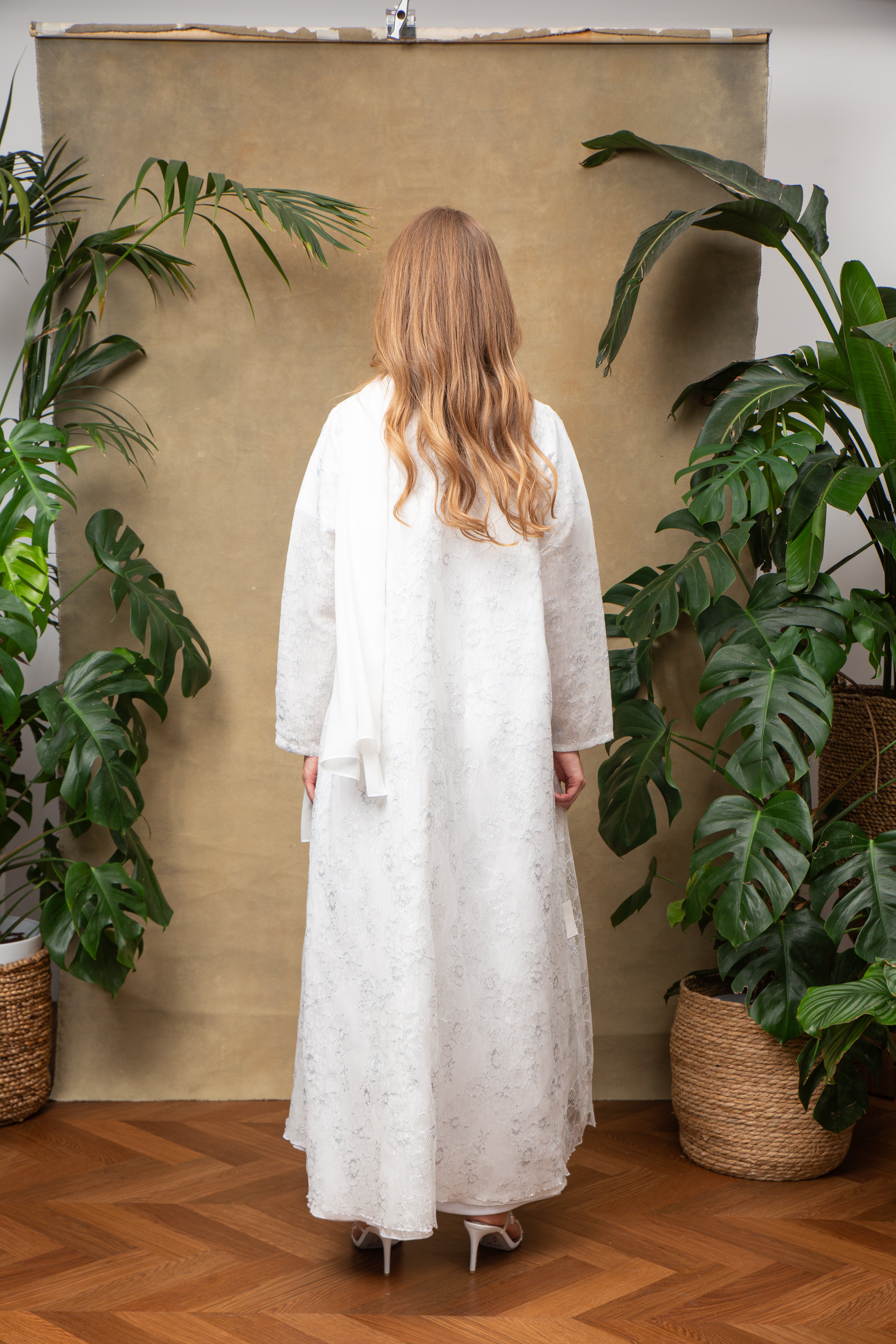 Lina in White Abaya