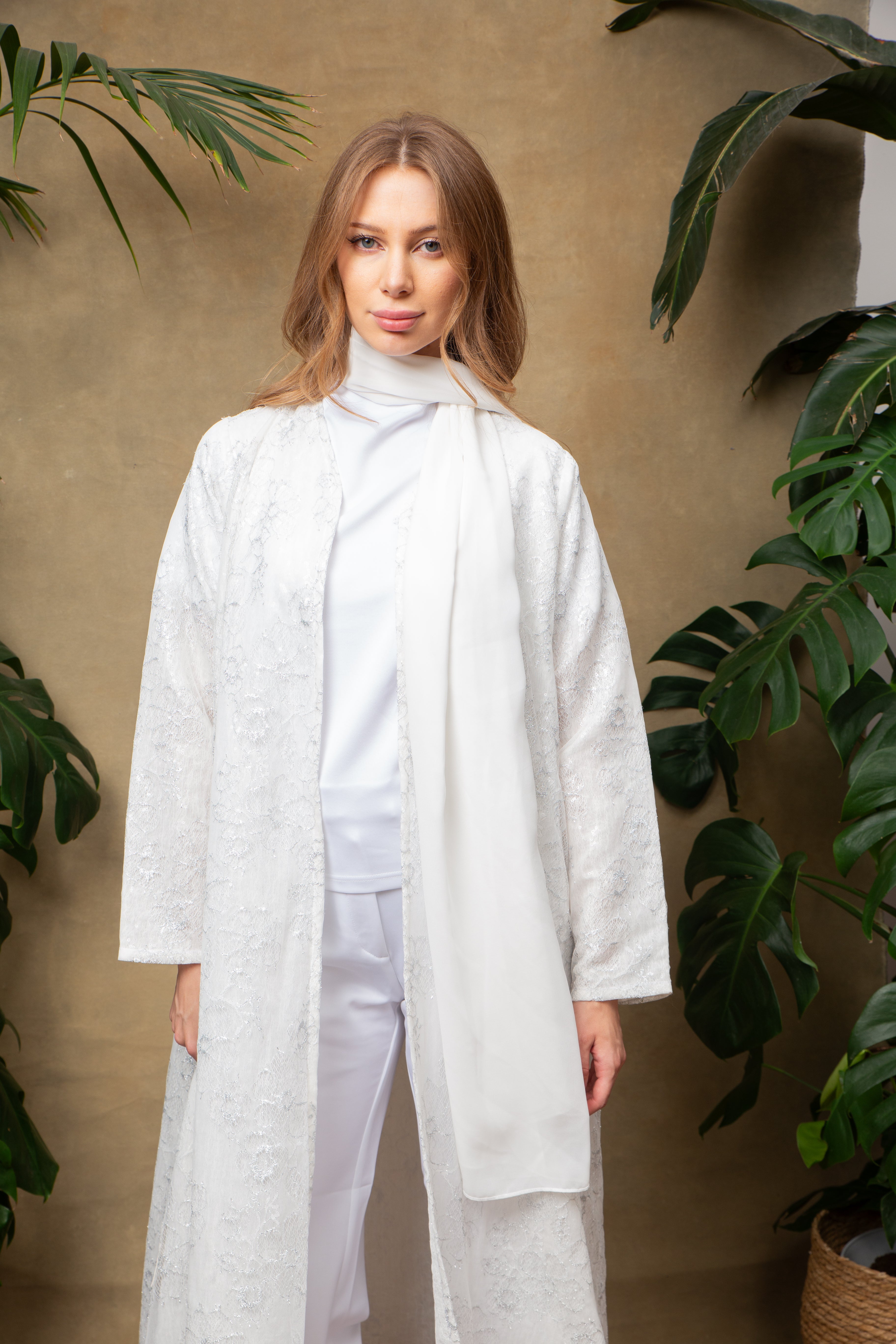 Lina in White Abaya