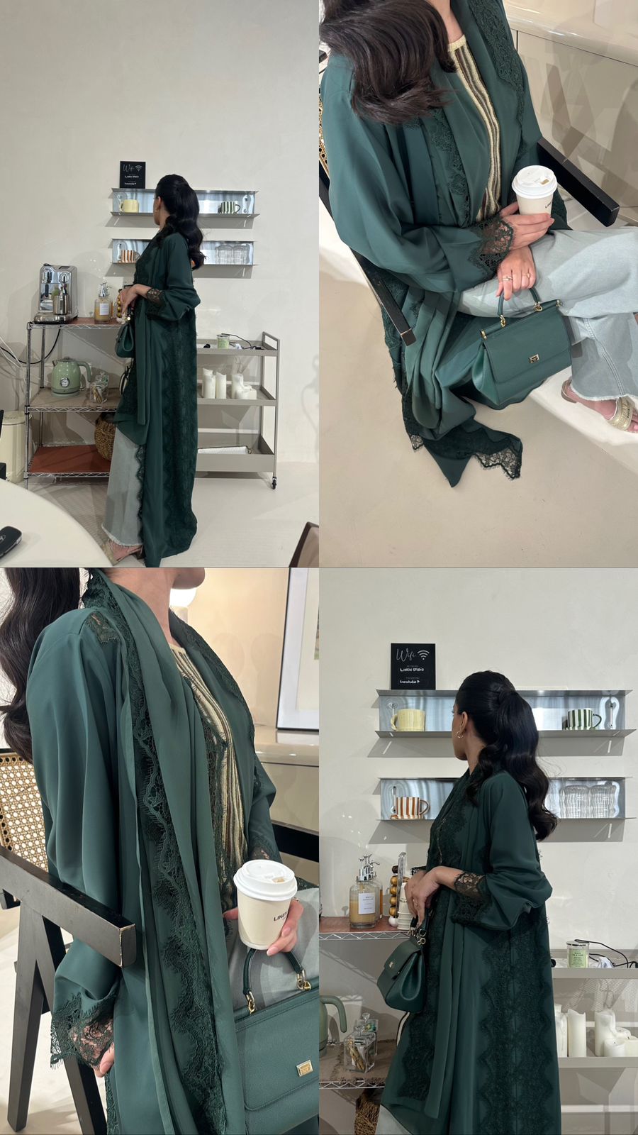 Juliet in Forest Lace Abaya