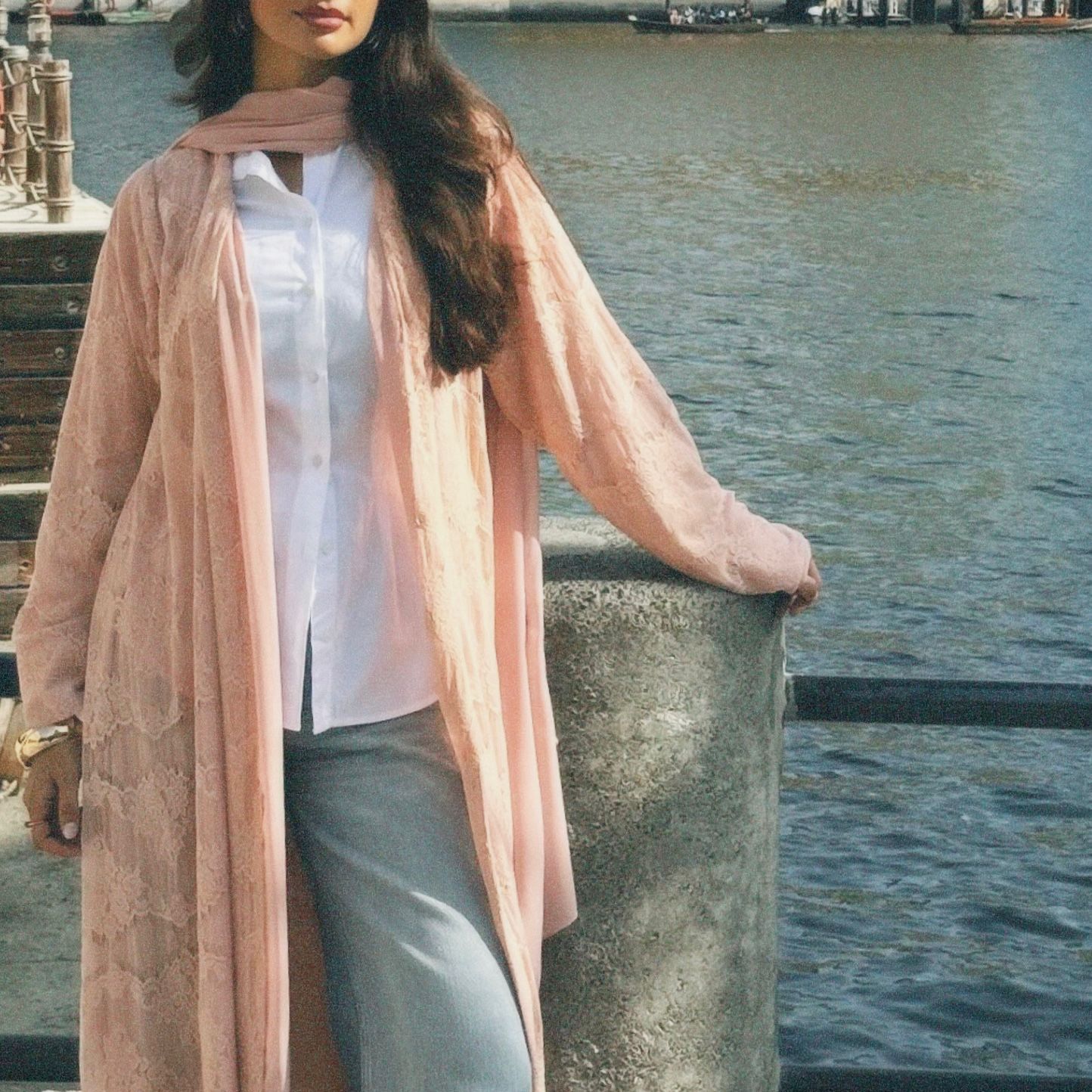 Droplet in Apricot Abaya