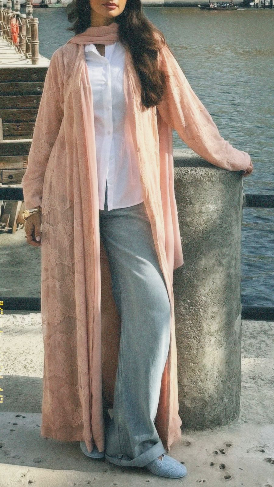 Droplet in Apricot Abaya